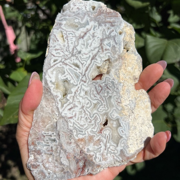 Mexican lace (1) agate slab with stand | crystal - Picture 4 of 14